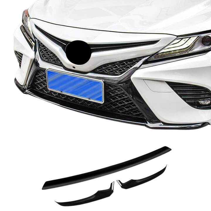 Carbon Fiber or Gloss Black Bottom Bumper Trims Compatible for 2018-2020 Toyota Camry XSE & SE