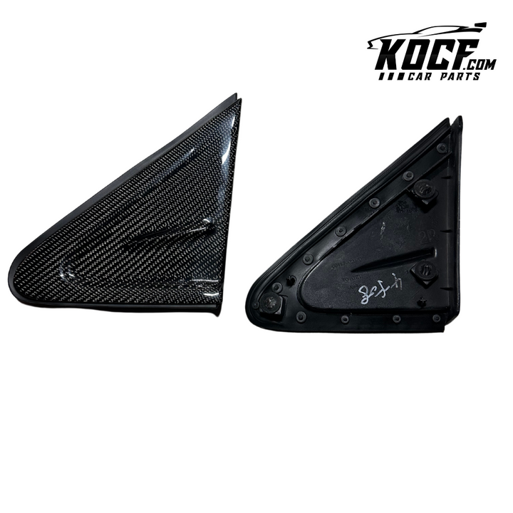 Carbon Fiber Mirror Caps / Triangle Corners Replacements Compatible for e210 2019-2023 Toyota Corolla