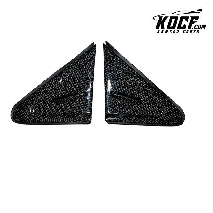 Carbon Fiber Mirror Caps / Triangle Corners Replacements Compatible for e210 2019-2023 Toyota Corolla