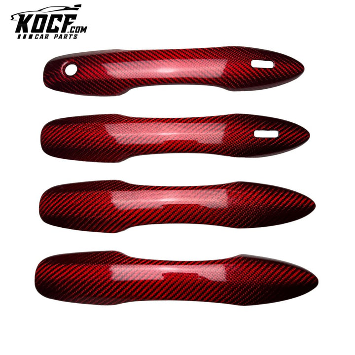 Door Handle Covers Compatible for Toyota Camry, Corolla e210, Avalon Real Carbon Fiber