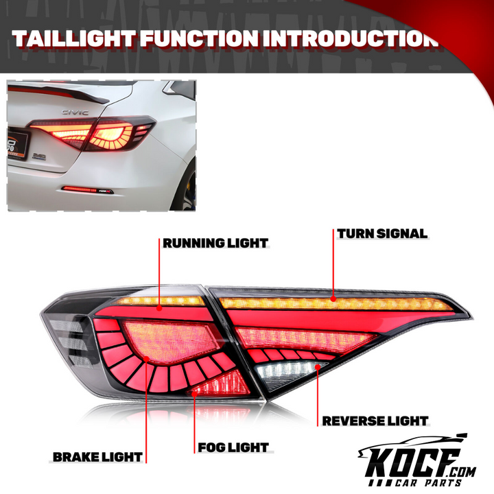 Tail Lights Compatible 11th Gen 2022+ Honda Civic