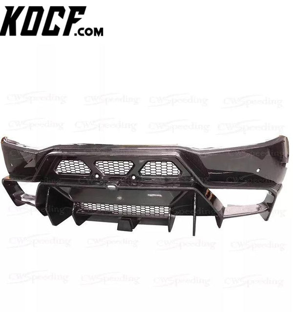 V STYLE CARBON FIBER REAR LIP REAR BUMPER LIP REAR DIFFUSER FOR LAMBORGHINI HURACAN LP580 LP610