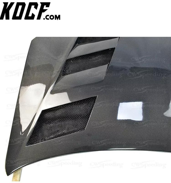 VI STYLE CARBON FIBER ENGINE HOOD BONNET FOR 2013-2016 HYUNDAI GENESIS COUPE