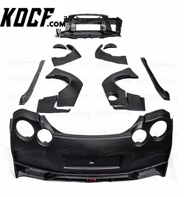 C STYLE HALF CARBON FIBER BODY KIT FOR NISSAN GTR R35 2008 UPDATE 2017