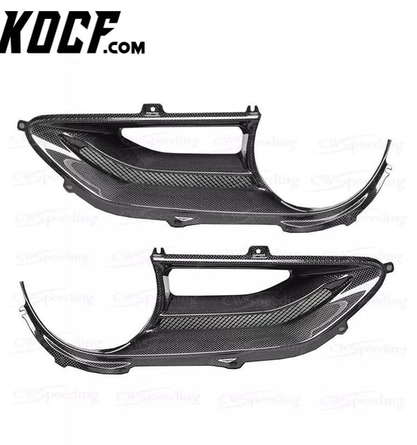 CA STYLE CARBON FIBER REAR BUMPER FOG LIGHT COVER FOR FERRARI 488 GTB BODY KIT