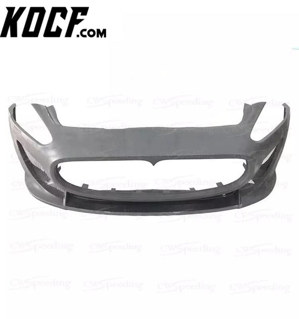 D STYLE HALF CARBON FRONT BUMPER FOR 2014-2016 MASERATI GRANTURISMO GT GTS BODYKIT