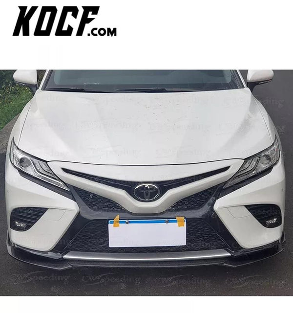 A STYLE CARBON FIBER FRONT LIP FOR 2018-2021 TOYOTA CAMARY XSE FRONT BUMPER LIP DIFFUSER