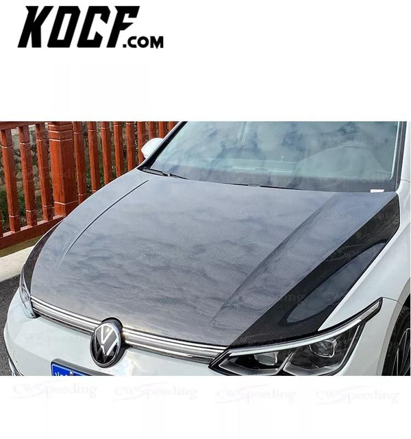 OEM STYLE CARBON FIBER ENGINE HOOD BONNET FOR 2019-2022 VW GOLF MK 8 BODY KIT