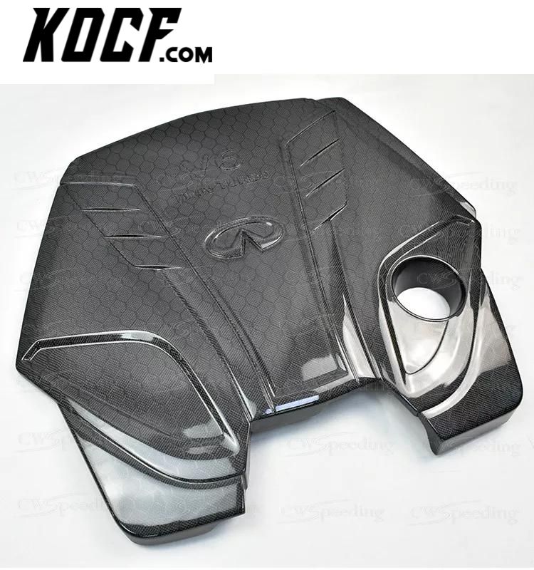 HONEYCOMB CARBON FIBER ENGINE COVER FOR INFINITI Q60 BODY KIT PARTS – KOCF