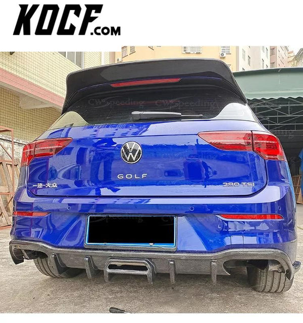 CARBON FIBER REAR BUMPER LIP REAR DIFFUSER FOR 2019-2022 VW GOLF MK 8