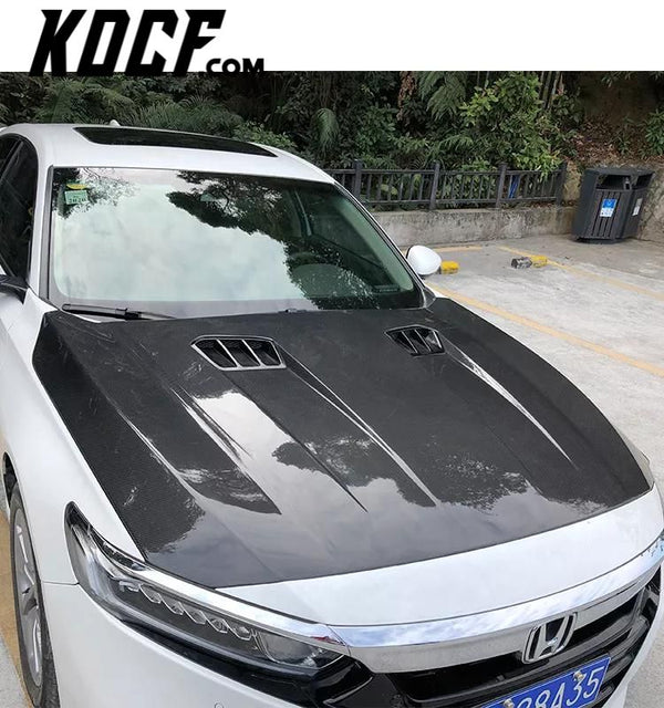 CUSTOMIZED C STYLE CARBON FIBER HOOD BONNET FOR 2018 -2021 HONDA ACCORD