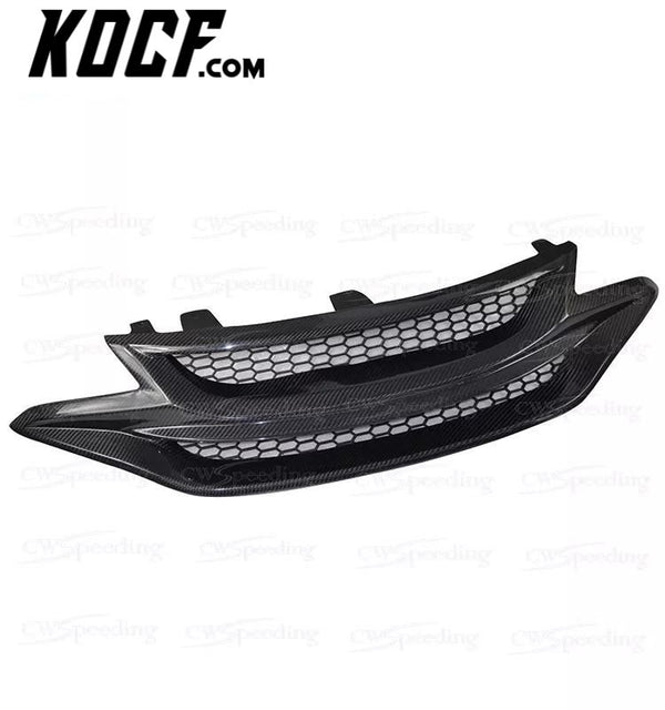 CARBON FIBER FRONT BUMPER GRILLE FRONT GRILLE FOR 2014-2016 HONDA JAZZ FIT GK5 BODY KIT