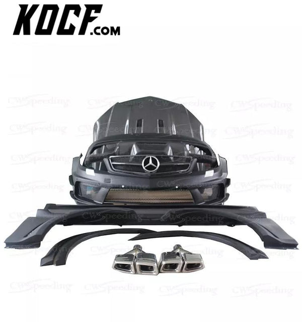 BS STYLE FIBER GLASS WIDE BODY KIT FOR 2008-2010 MERCEDES BENZ C-CLASS W204 W205 C63 AMG