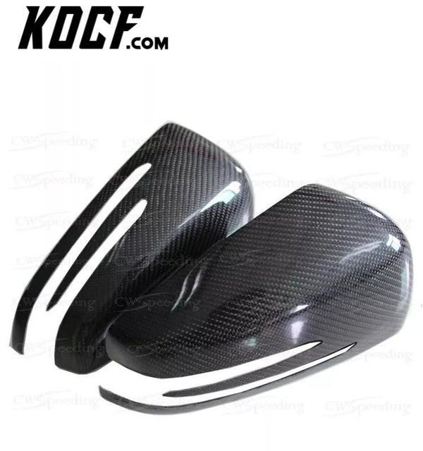 CARBON FIBER SIDE MIRROR COVER FOR MERCEDES-BENZ C-CLASS W204 C180 C200 C260 C300 AMG C63