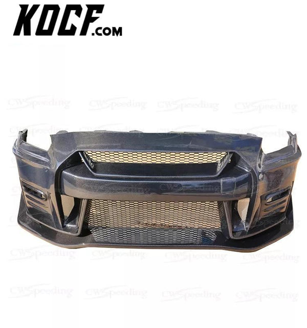 2019 NIS VER2 STYLE CARBON FIBER FRONT BUMPER FOR NISSAN GTR R35