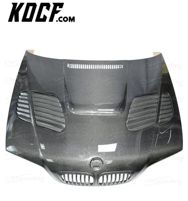 GTR STYLE CARBON FIBER ENGINE HOOD BONNET FOR BMW 3 SERIES E46 2D 4D BODY KIT