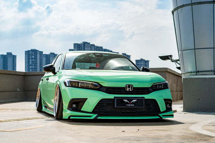 Yofer V3 4pc Front Lip for 11th Gen 2022+ Honda Civic Compatible Front Bumper Body Kit Lip