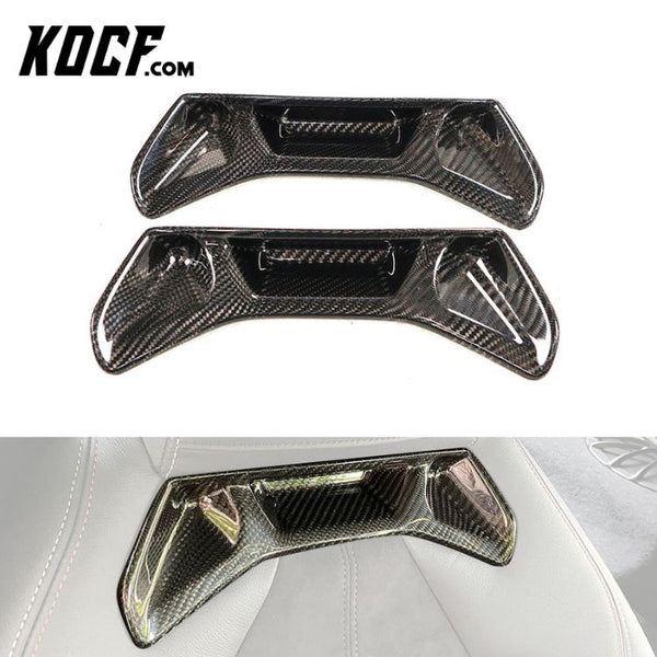 Car Interior Kits Dry Carbon Fiber Seat Chrome Delect Cover For Toyota A90 Supra 2019+