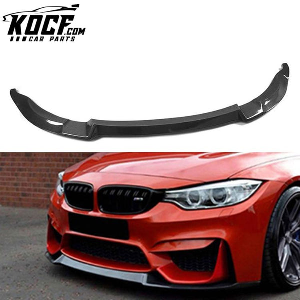 CS Style Carbon Fiber Front Bumper Lip Spoiler For BMW M4 Series F80 F82 F83 M3 M4 2014-2019