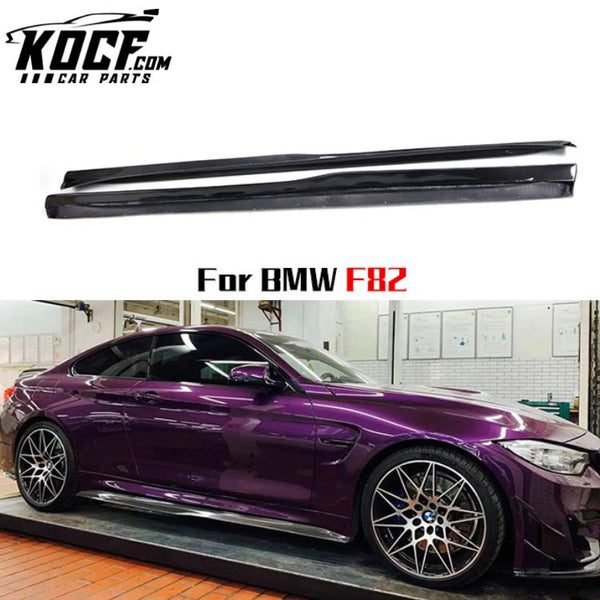 Auto PSM type Side Skirts extensions For BMW F82 Carbon Fiber Trunk Body Kit