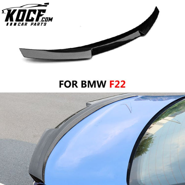 V Type For BMW F22 Car Accessories Carbon Black Rear Spoiler