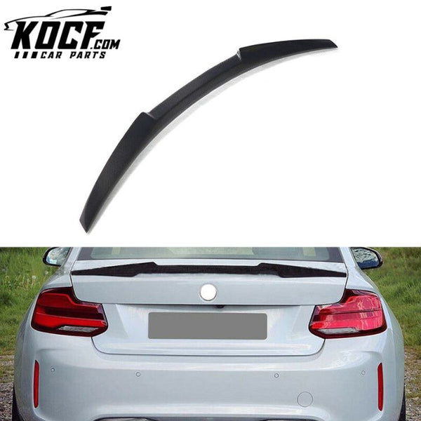 V Type Ducktail Trunk Lip Wing Spoiler Carbon Fiber Rear Car Spoiler For BMW F22 F87 M2