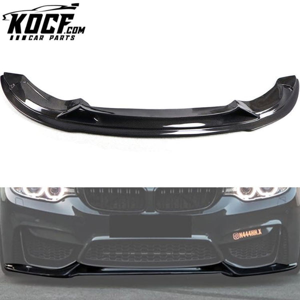 F80 F82 F83 M3 M4 Body Kit Front Bumper Lip Revozport Style Carbon Fiber Front Lip Spoiler FOR BMW F8X M3 M4