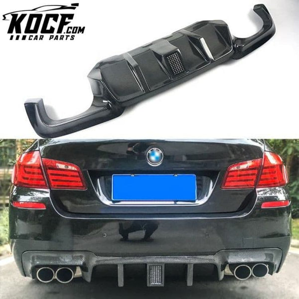 F10 M5 Led For Car Auto Carbon FIber Rear Diffuser Car Rear Bumper Lip For Bmw F10 M5 Diffuser With Led Light 2012-2015