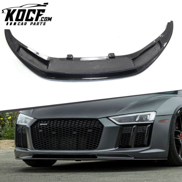 2017+ Carbon Fiber V style For AUDI R8 car Front Bumper Lip