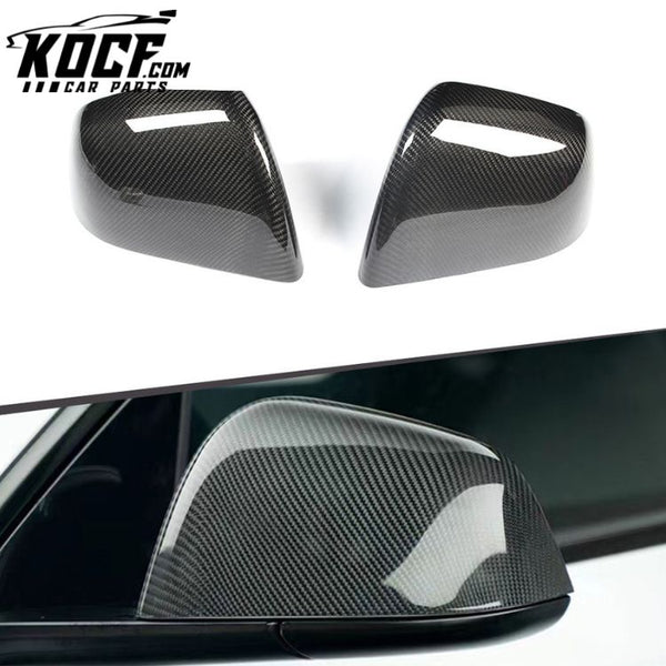 Real Carbon Fiber Stick On Type Rearview Side Mirror Cover For Tesla Model Y