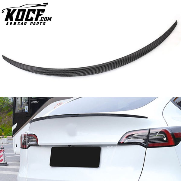 Wholesale Auto Accessories Rear Spoiler ABS Carbon Look Trunk Lip Car Spoilers For Tesla Model Y