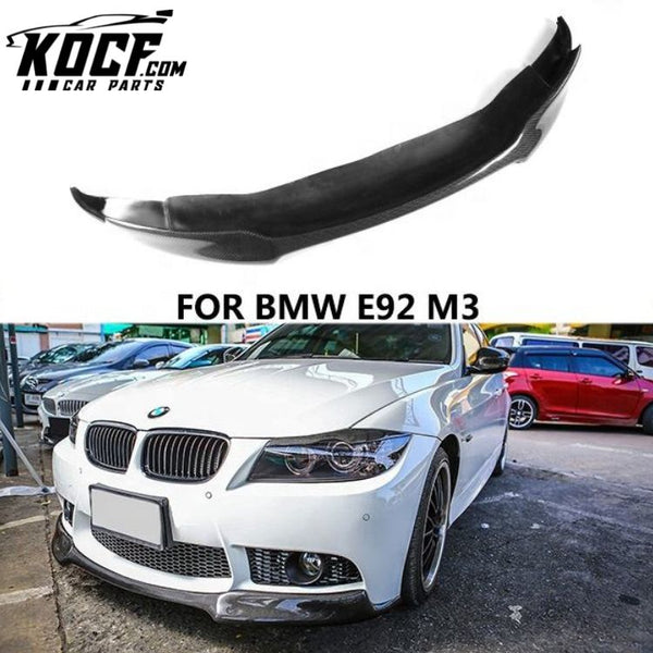 Carbon Fiber V Type Front Spoiler Bumper Lip For BMW E90 E92 E93 M3 2008-2012