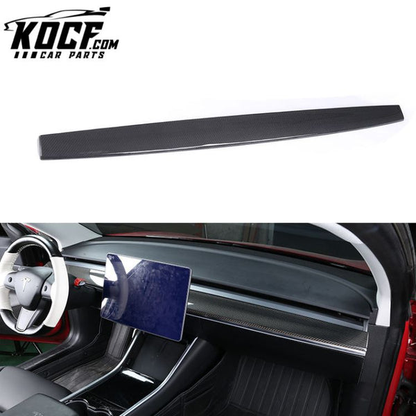 Dry Carbon Fiber Cover 1PC Dashboard Cover For Tesla Model 3 Model Y