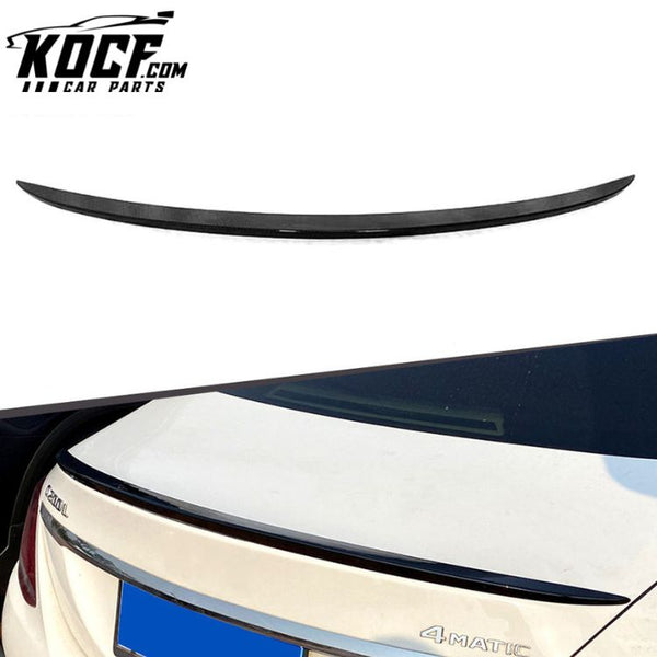 AMG Type ABS Material Gloss Black Carbon Fiber Look Rear Trunk Spoiler Wing For Mercedes-Benz C Class W205 4 Doors 2014-2021