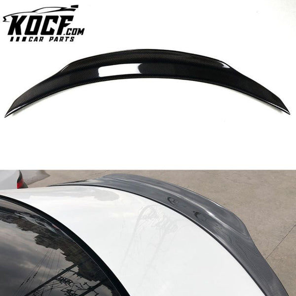 C Class W205 Carbon Fiber Boot Lip Spoiler For Benz PSM 4 Doors 2014+