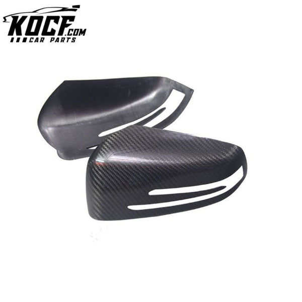 Car Exterior Side Mirror Cover Stick On Type Dry Carbon Fiber Mirror Cover For Mercedes-Benz W176 W117 W204 W212 W221 W218 W164