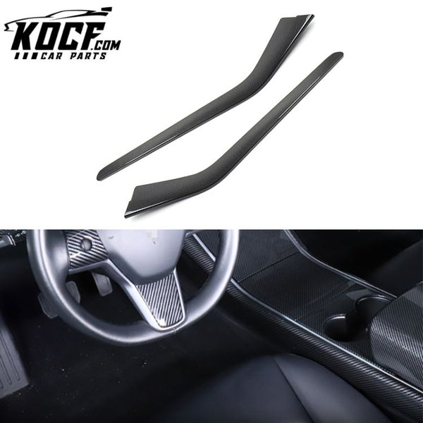 Model 3 & Y Dry Carbon Center Console Side Panel Cover 2PCS For Tesla