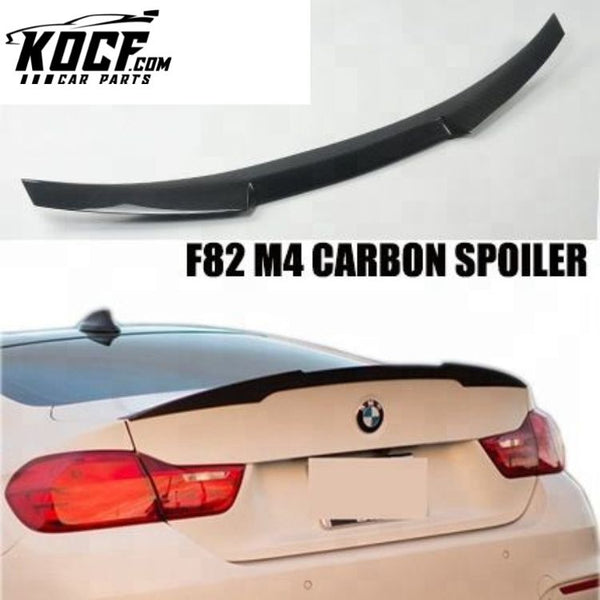 M4 type carbon fiber rear ducktail spoiler for BMW M4 F82 trunk wing 2014+