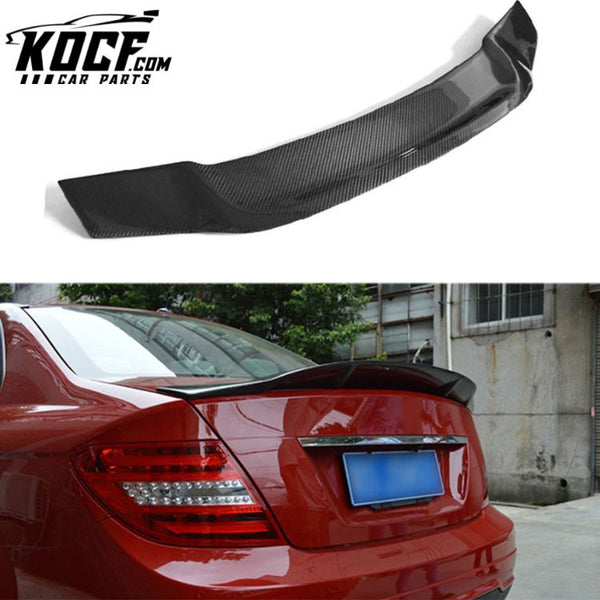 For Mercedes Benz C Class W204 4 Doors Rear Trunk Lip Tail Wing Ducktail Spoiler 2008-2013