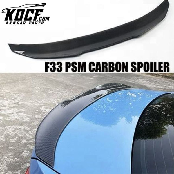 Carbon Car Rear Trunk Boot Lip Spoiler Wing PSM Type For BMW F33 F83 M4 2014+