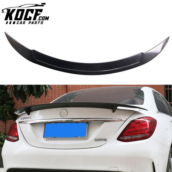 Auto Carbon Fiber RT Type Rear Trunk Lip Spoiler For Mercedes Benz W205 4 Doors