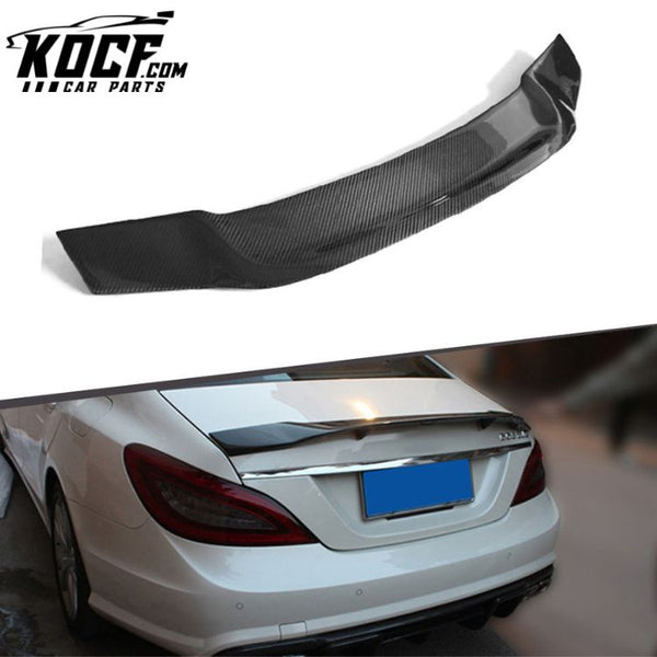 Auto Parts R Style Rear Wing Carbon Fiber Boot Trunk Lip Spoiler Ducktail for Mercedes Benz W218 CLS