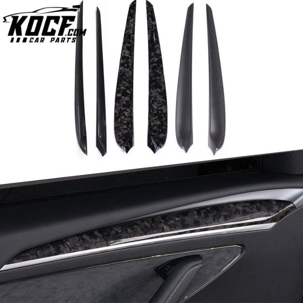 Hot Sale Dry Carbon Fiber Car Door Inner Door Trim For Tesla Model 3 Model Y 202