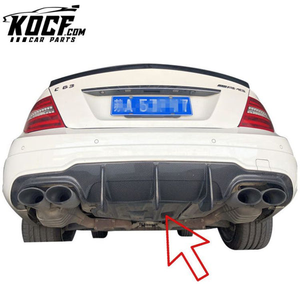 Bumper Car Parts V Type Car Accessories Carbon Rear Diffuser-Without Net For Mercedes Benz C63 2011-2014