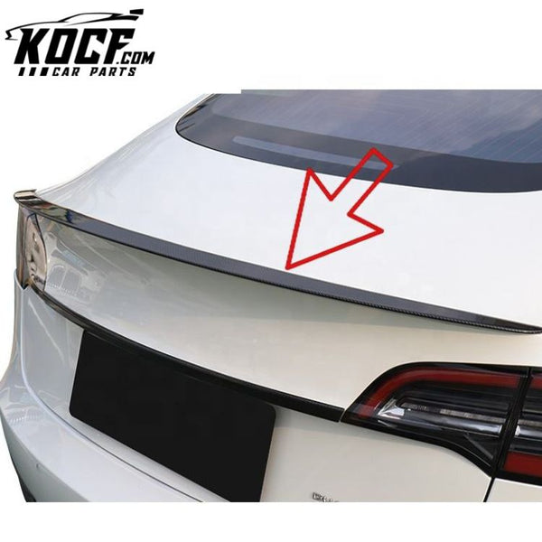 Matt Black P Style Carbon Rear Spoiler For Tesla Model 3