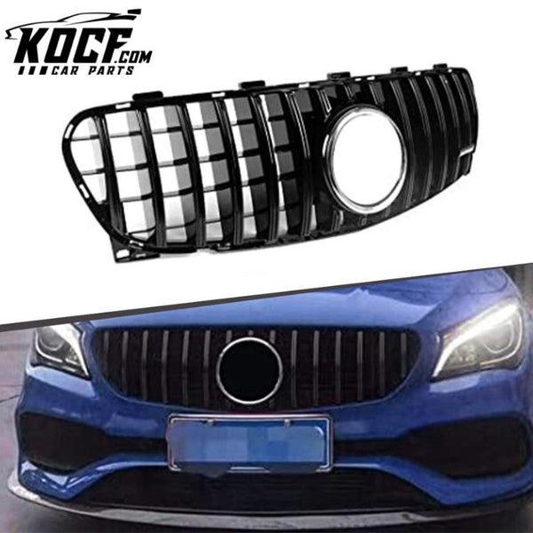 ABS gloss silver GT panamericana grille front car grill for Mercedes Benz GLA Class X156 2017-2019