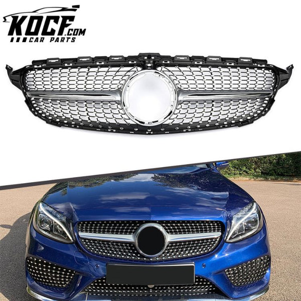 ABS bright black high quality AMG front bumper grille for 2019-on Mercedes Benz C class W205