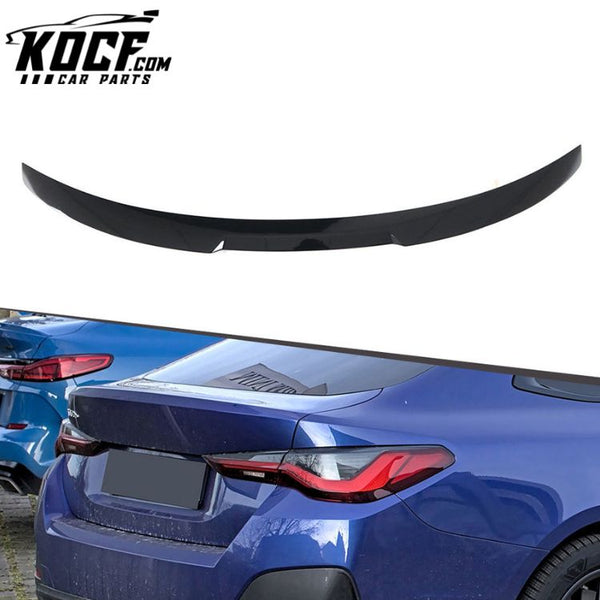 For BMW 4 Series G26 2021-2022 ABS Glossy black Rear Tail Trunk Spoiler Wing Lip