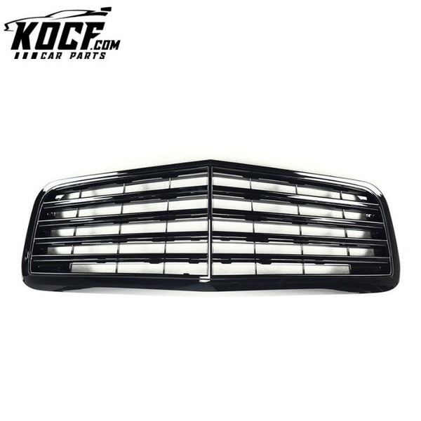 Gloss Black Front Bumper Center Grille For Mercedes-Benz E Class W211 2007-2009