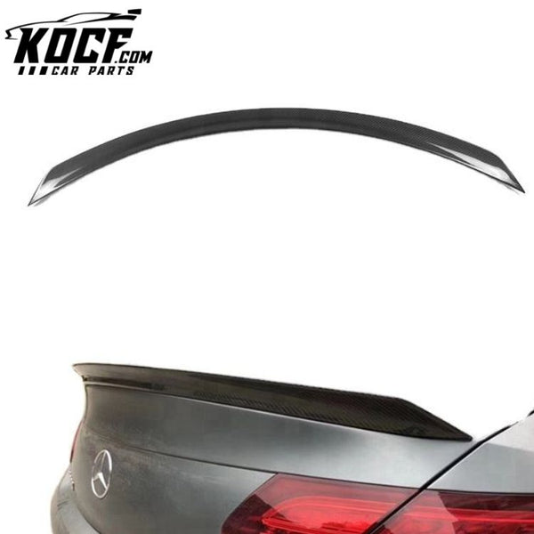 Rear Trunk Carbon Spoiler V Type For Mercedes Benz W205 2 Doors 2014+